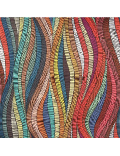 Deck chair fabric - Red Kenya