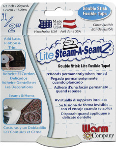 Lite Steam-A-Seam2 Double-Sided Fusible Tape - 1.27 cm x 18.29 m