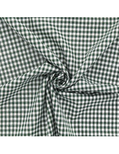 Large checkered Vichy fabric - Bottle green