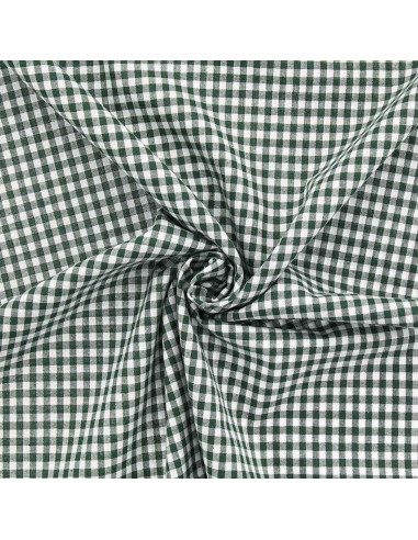 Large checkered Vichy fabric - Bottle green