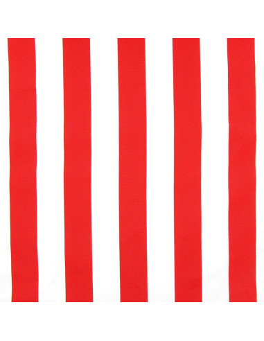 Deck chair fabric - White and red