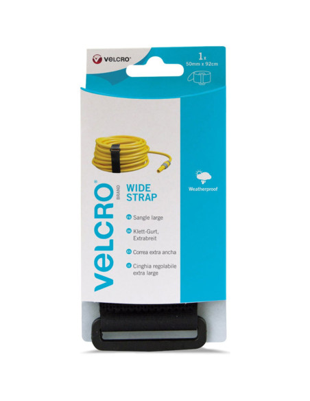 VELCRO® Brand Wide Adjustable Strap 50mm x 92cm x 1 Black