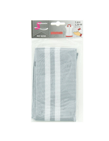 Ribbed cuffs and waistband - Gray with silver stripes