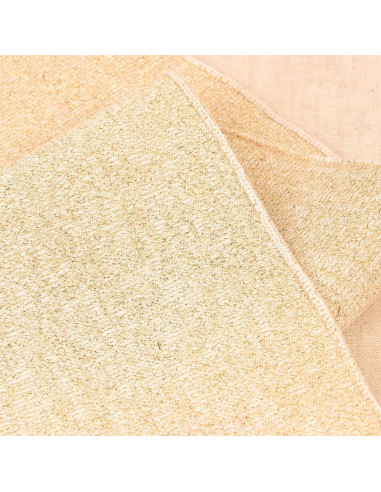 Ribbed cuffs and waistband - Ecru and gold