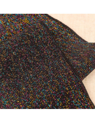 Ribbed cuffs and waistband - Black and multicolored