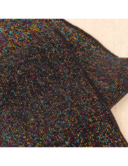 Ribbed cuffs and waistband - Black and multicolored