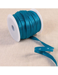 Satin anti-slip elastic - Teal blue