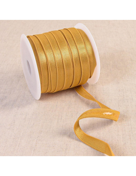 Satin non-slip elastic - Mustard