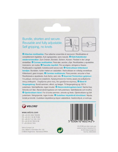 VELCRO® ONE-WRAP® Cable Ties 30mm x 5M Black