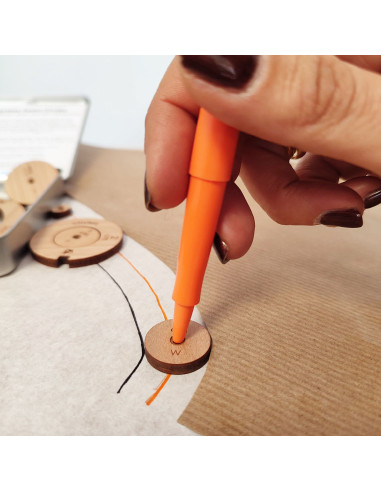 Wooden marker set for seam allowances