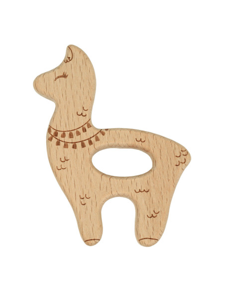 Wooden teething ring - Lama