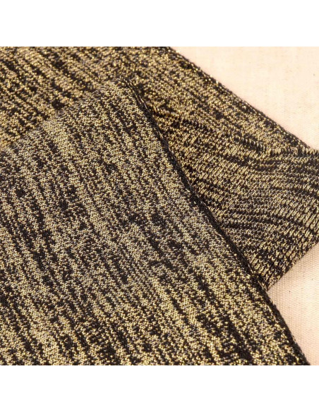 Ribbed cuffs and waistband - Black and gold