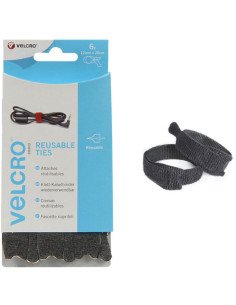 VELCRO® ONE-WRAP® Cable Ties 12mm x 20cm x 6 black