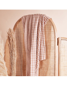 Off-White Maple Gingham Double Gauze Fabric - Atelier Brunette