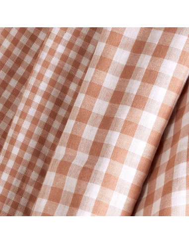 Off-White Maple Gingham Double Gauze Fabric - Atelier Brunette