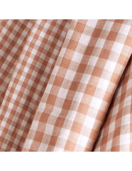 Off-White Maple Gingham Double Gauze Fabric - Atelier Brunette