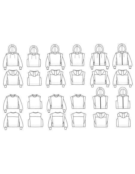 Vancouver Kids Short Sweatshirt Pattern - Ikatee