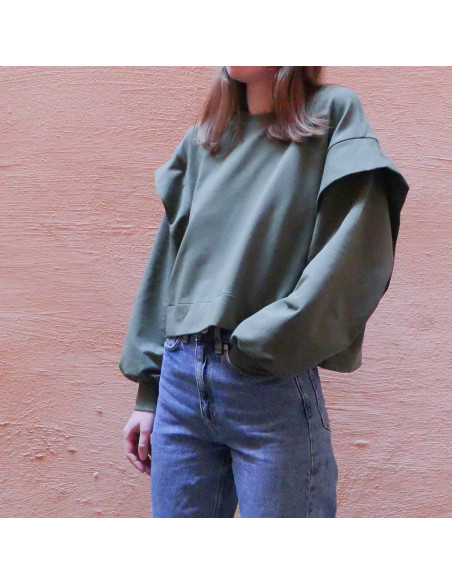Vancouver cropped sweatshirt pattern - Ikatee