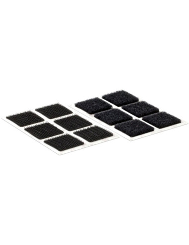 VELCRO® Brand Self-Adhesive Hook and Loop Squares 25mm x 24 black