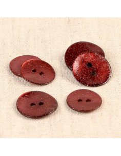 Glitter mother-of-pearl button - Bordeaux
