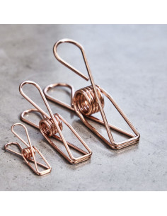 Metal clip box - Rose gold