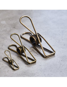 Metal clip box - Antique brass