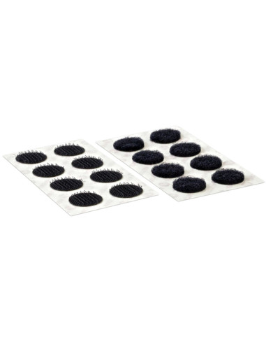 VELCRO® Brand Self-Adhesive Hook and Loop Dots 16mm x 16mm Black