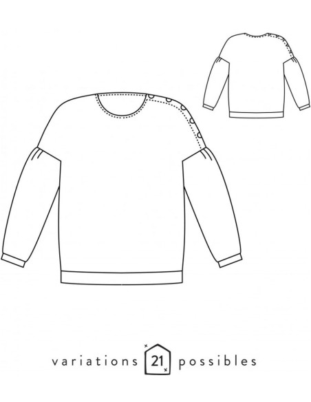Horizon Sweatshirt, Sweater Pattern - Atelier Scämmit