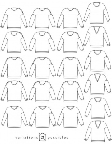 Horizon Sweatshirt, Sweater Pattern - Atelier Scämmit