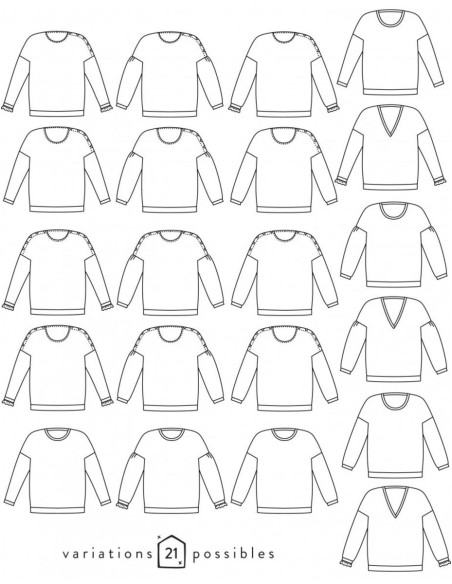 Horizon Sweatshirt, Sweater Pattern - Atelier Scämmit