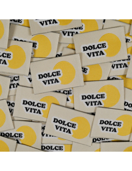 Set of 5 woven labels - Dolce vita