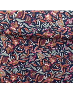 Fancy viscose fabric - Suniva night and fawn