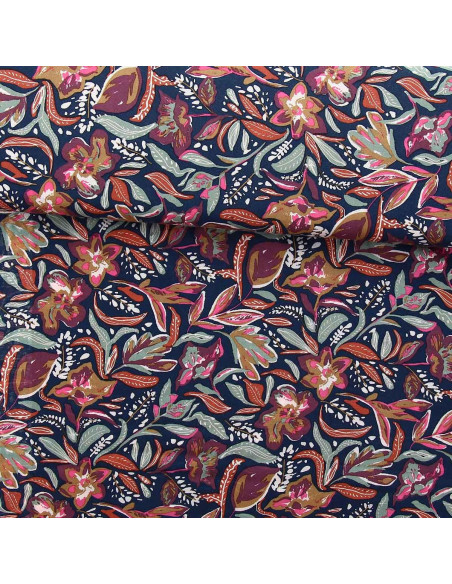 Fancy viscose fabric - Suniva night and fawn