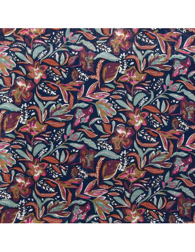 Fancy viscose fabric - Suniva night and fawn