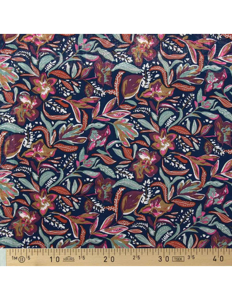 Fancy viscose fabric - Suniva night and fawn