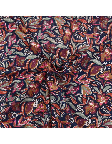 Fancy viscose fabric - Suniva night and fawn