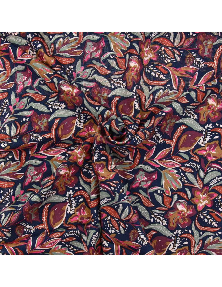 Fancy viscose fabric - Suniva night and fawn