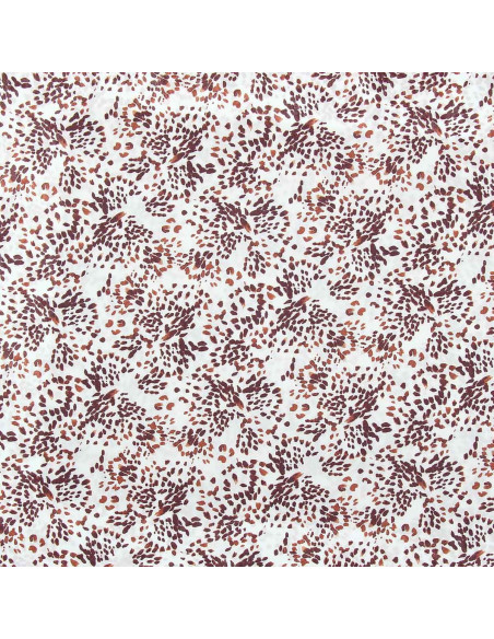 Fancy viscose fabric - Off-white and prune Pistrello