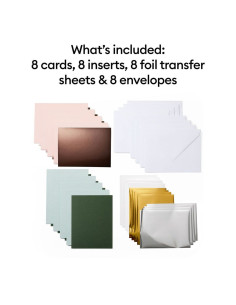 Set of 8 cards with envelopes R20 Foil Forest Grove Cricut 2