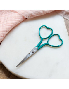 Heart embroidery scissors 9 cm - Lise Tailor - Peacock