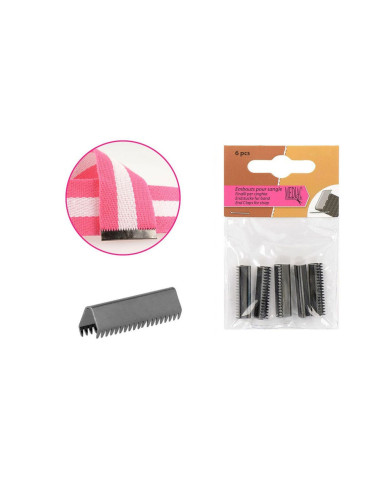 Set of 6 strap ends - Dark gray