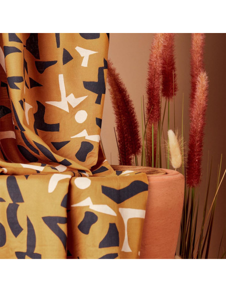 Shadow Ochre Viscose Modal Fabric - Atelier Brunette