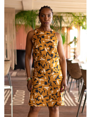 Shadow Ochre Viscose Modal Fabric - Atelier Brunette