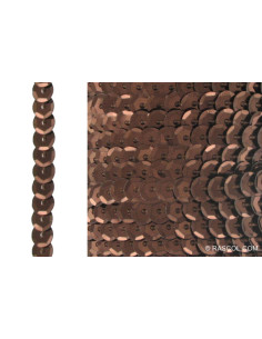 6 mm sequins per meter - Brown
