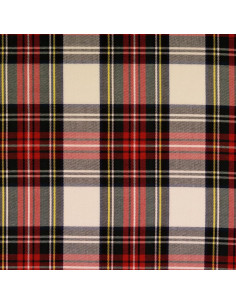 Scottish tartan fabrics - Red and ecru