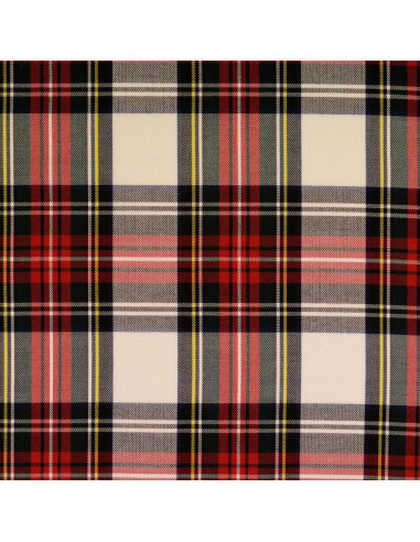 Scottish tartan fabrics - Red and ecru