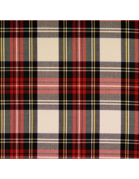 Scottish tartan fabrics - Red and ecru