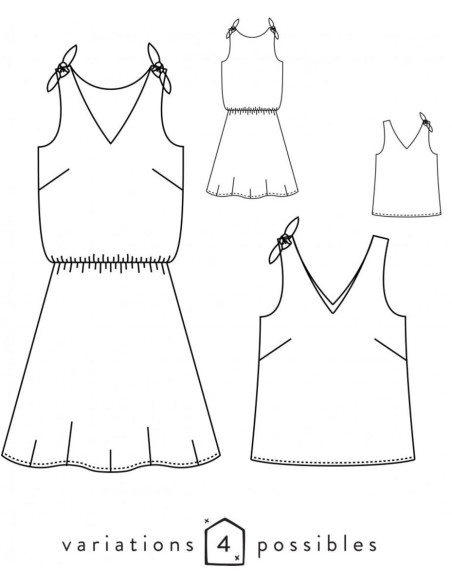 Talisman Tank Top or Simple Dress Pattern - Atelier Scämmit