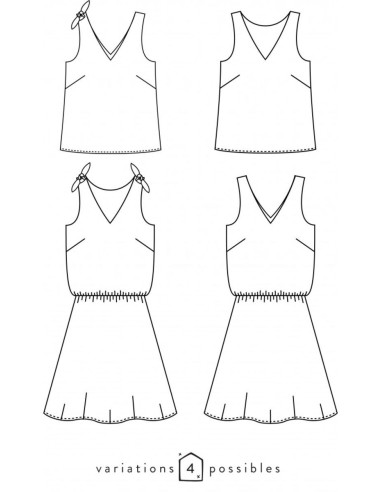 Talisman Tank Top or Simple Dress Pattern - Atelier Scämmit