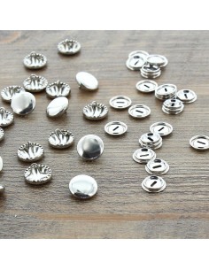 Box of 100 buttons to cover - 15 mm